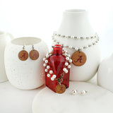Alabama Logo Pearl & Wood Disc Toggle Bracelet