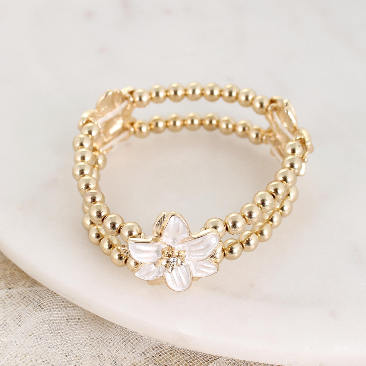 Easter Lily Stretch Bracelet