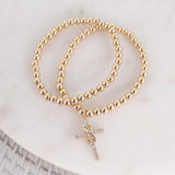 Crystal Infinity Cross Stretch Bracelet