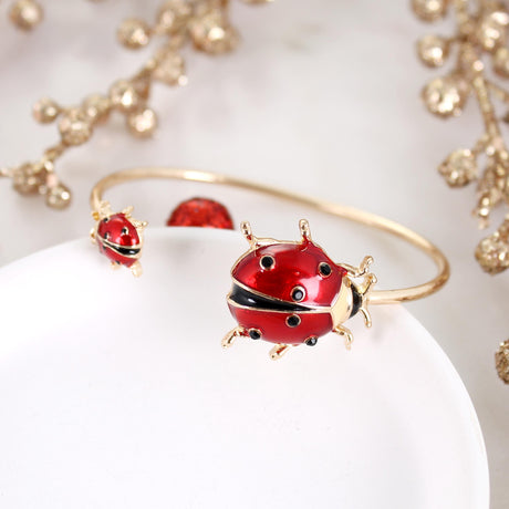Ladybug Cuff Bracelet