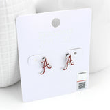 Alabama Enamel Logo Stud Earrings
