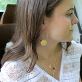 Alabama Matte Gold Logo Hoop Earrings