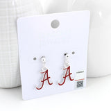 Alabama Enamel Logo Earrings