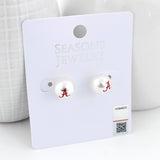 Alabama Logo Pearl Stud Earrings