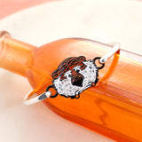 Auburn Crystal Mascot Logo Cuff Bracelet