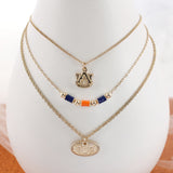 Auburn Gold & Tube Bead Trio Necklace Set