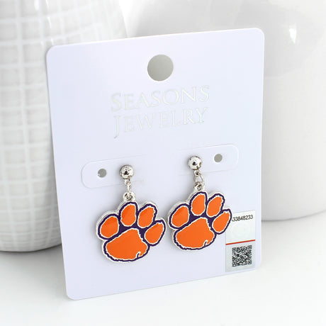Clemson Enamel Logo Earrings