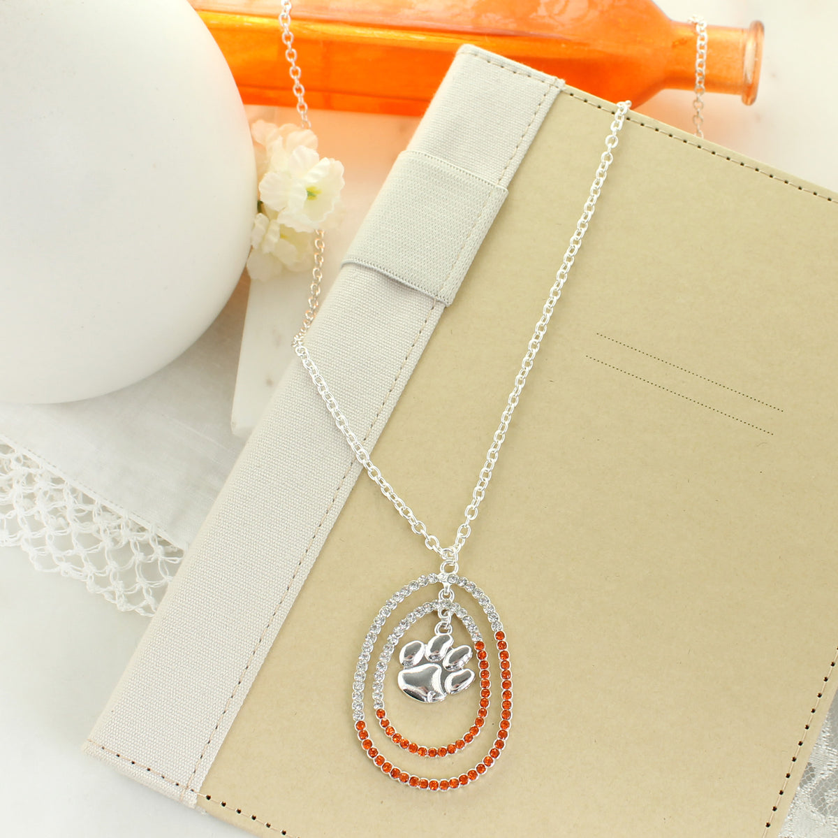 Clemson Crystal Loop Gift Set