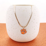 Clemson Gold & Enamel Logo Necklace