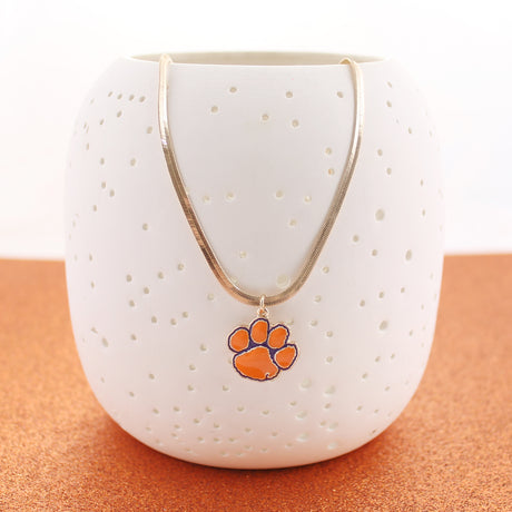Clemson Gold & Enamel Logo Necklace