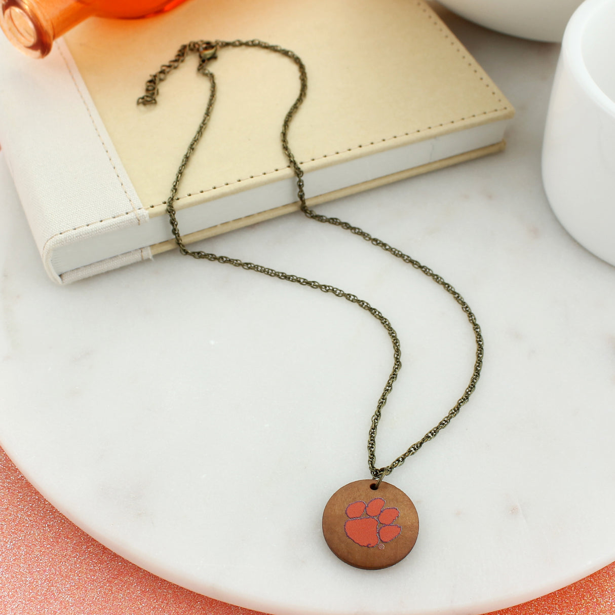 Clemson Pearl & Wood Jewelry Gift Set