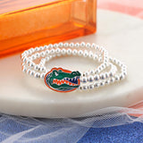 Florida Glitter Enamel Logo Stretch Bracelet Set