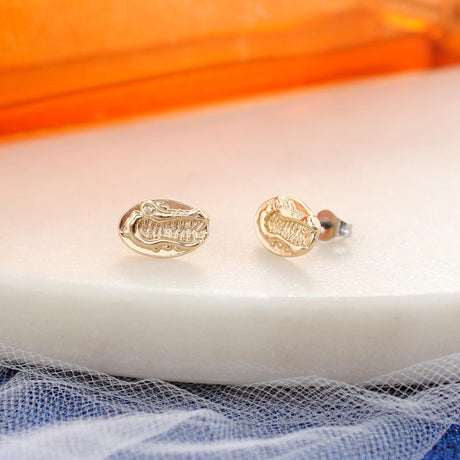 Florida Shiny Gold Logo Stud Earrings