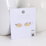 Florida Shiny Gold Logo Stud Earrings