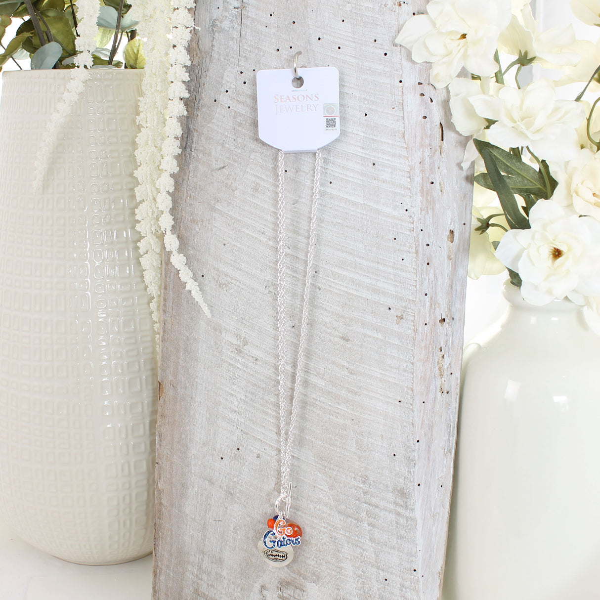 Florida Logo Disc & Slogan Cluster Convertible Necklace