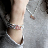 FSU Glitter Enamel Logo Stretch Bracelet Set