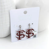 Florida State Crystal Logo Earrings