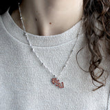 FSU Glitter Enamel Logo Necklace