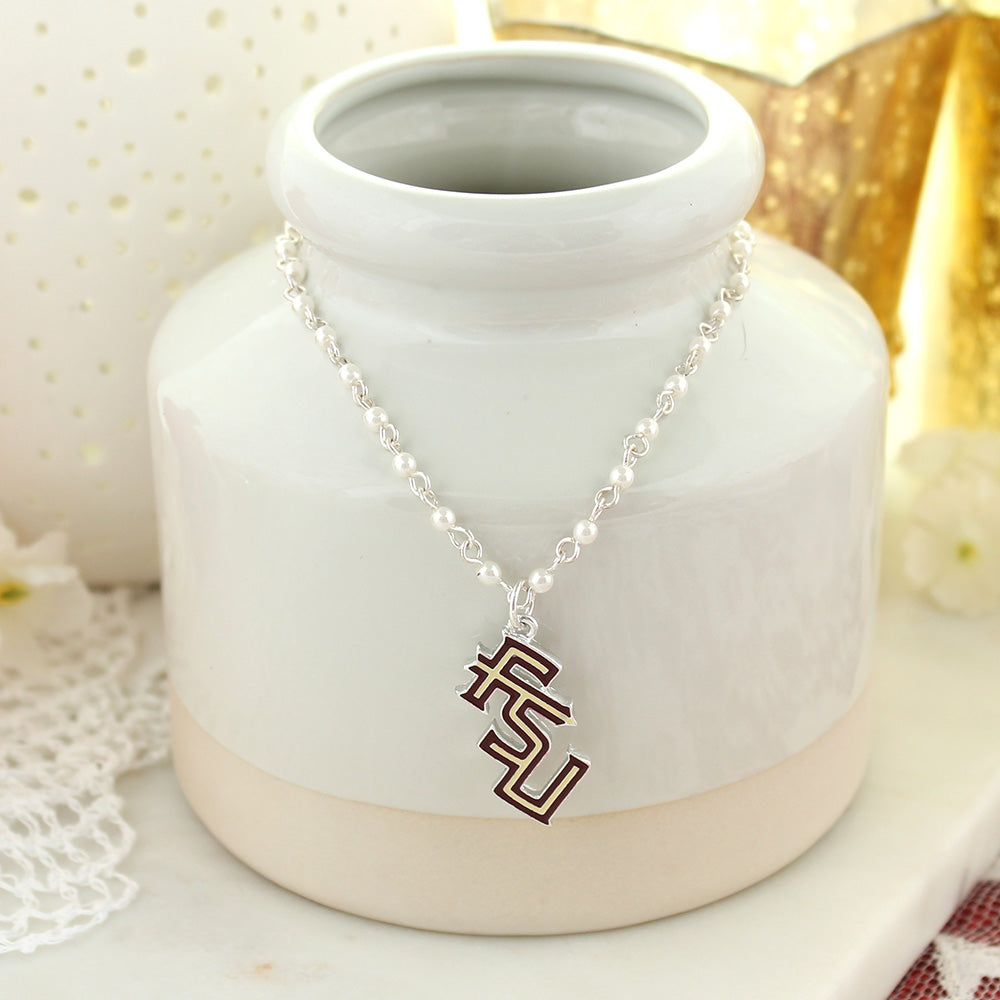 Florida State Enamel Logo & Pearl Gift Set