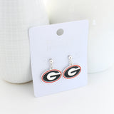 Georgia Enamel Logo Earrings
