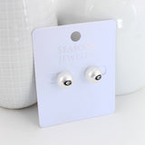 Georgia Logo Pearl Stud Earrings