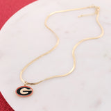 18” Georgia Gold & Enamel Logo Necklace