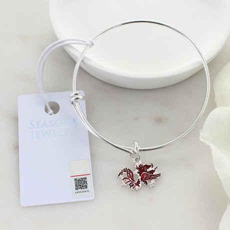 South Carolina Enamel Logo Wire Bracelet