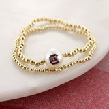 South Carolina Gold & Pearl Logo Stretch Bracelet Set