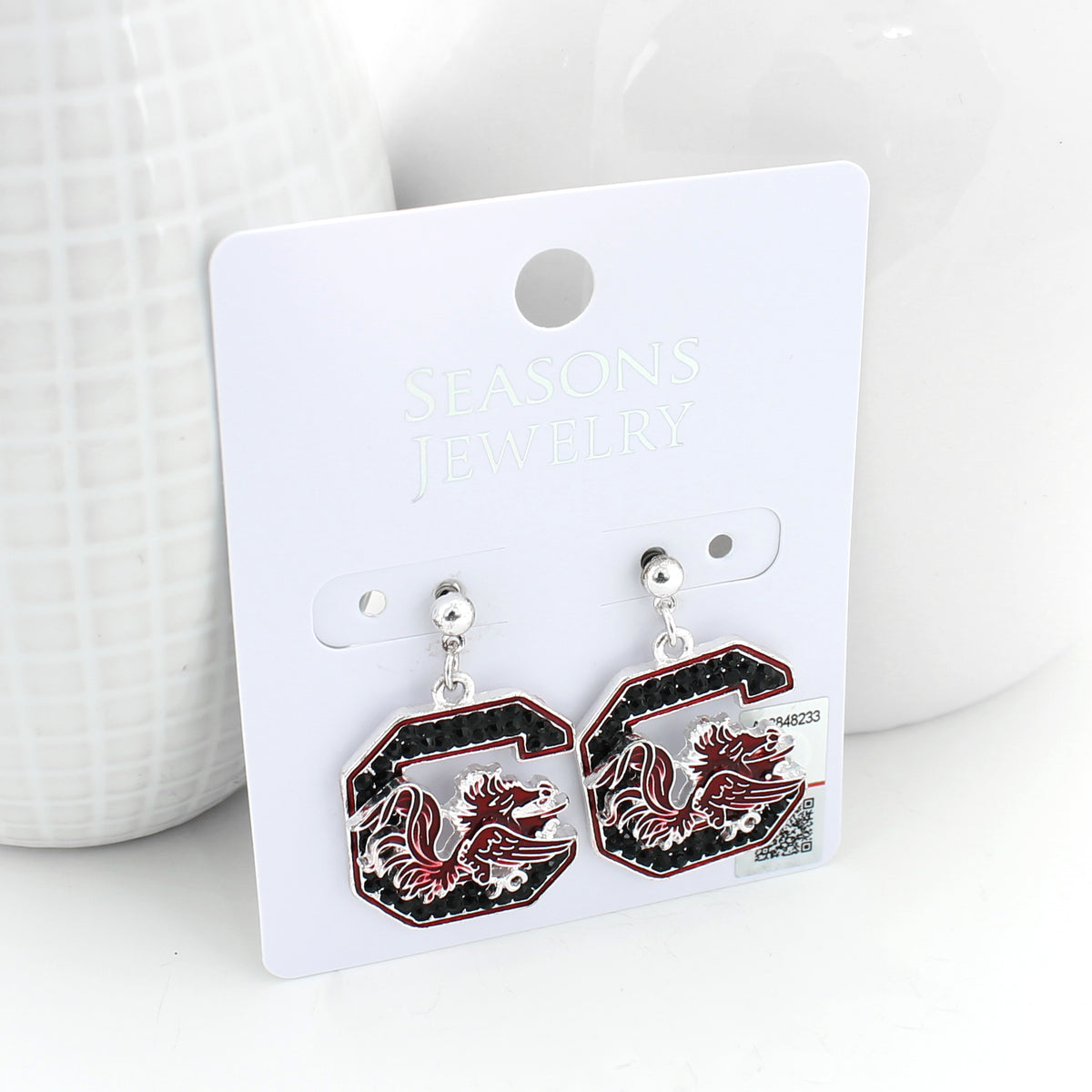 South Carolina Crystal Logo Earrings
