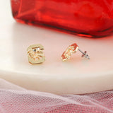 South Carolina Shiny Gold Logo Stud Earrings