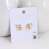 South Carolina Shiny Gold Logo Stud Earrings