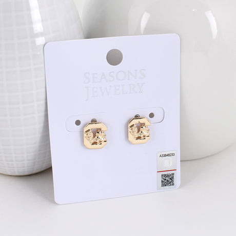 South Carolina Shiny Gold Logo Stud Earrings