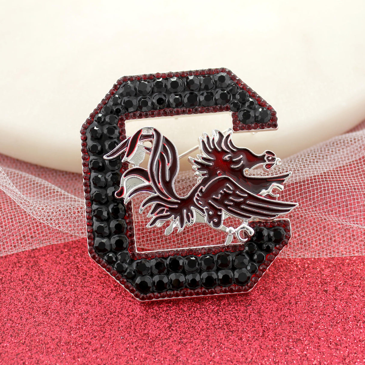 South Carolina Crystal Logo Pin