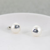 Georgia Southern Logo Pearl Stud Earrings