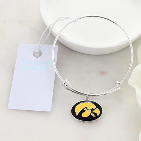 Iowa Enamel Logo Wire Bracelet