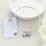 LSU Enamel Logo Wire Bracelet