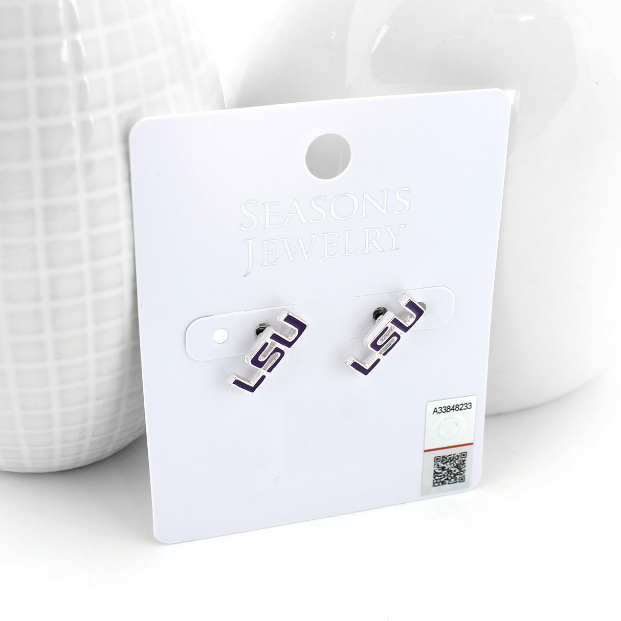 LSU Enamel Logo Stud Earrings