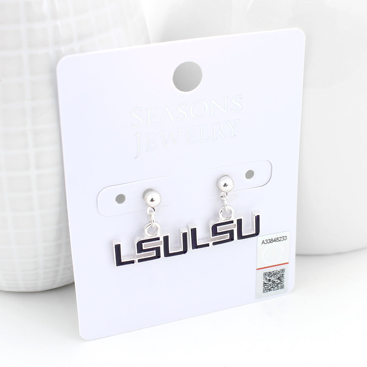 LSU Enamel Logo Earrings