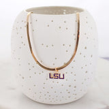 LSU Gold & Enamel Logo Necklace