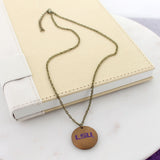 LSU Pearl & Wood Jewelry Gift Set