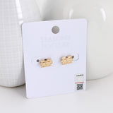 Marshall Shiny Gold Logo Stud Earrings