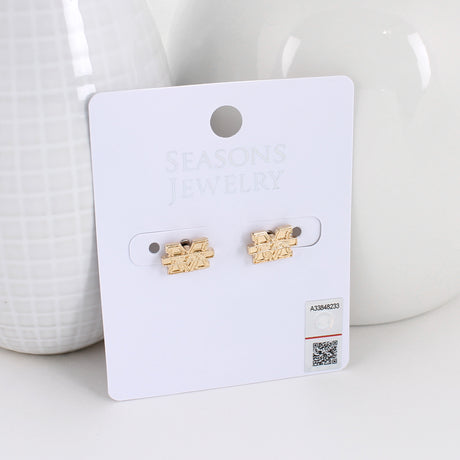 Marshall Shiny Gold Logo Stud Earrings