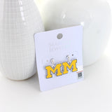 Michigan Enamel Logo Earrings