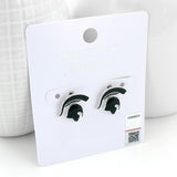 Michigan State Enamel Logo Stud Earrings