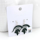 Michigan State Enamel Logo Earrings