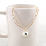 18” Michigan State Gold & Pearl Logo 3-Strand Necklace