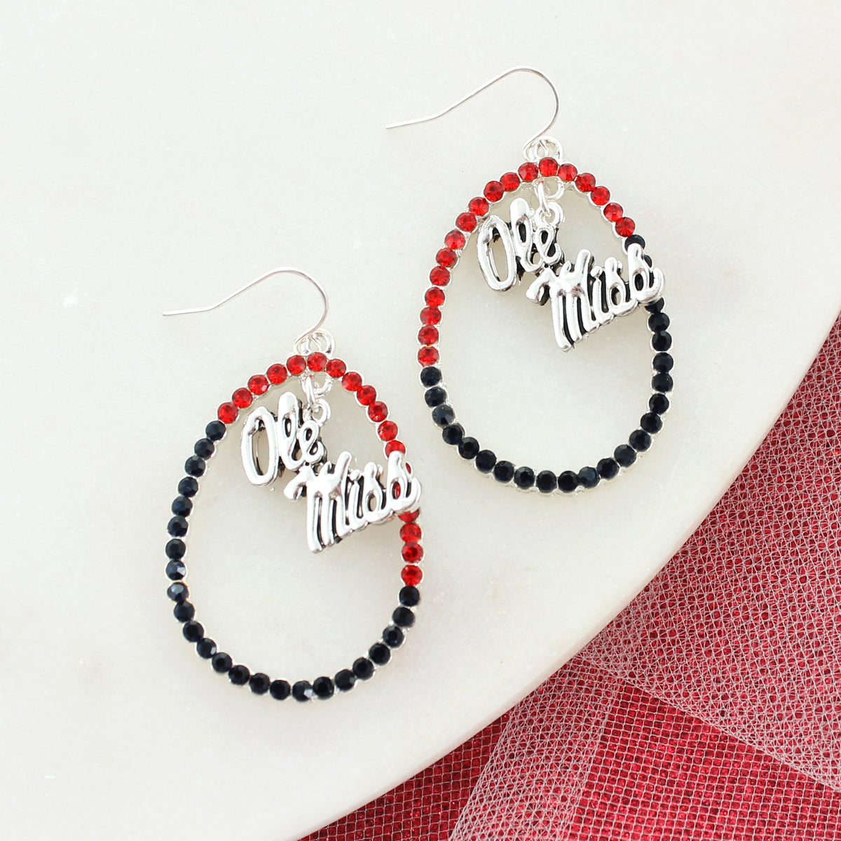 Ole Miss Crystal Loop Gift Set