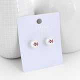 Mississippi State Logo Pearl Stud Earrings