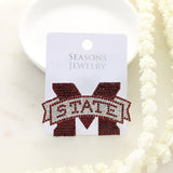 Mississippi State Crystal Logo Pin