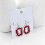 Ohio State Crystal Logo Earrings